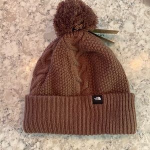 North face cable minna beanie fleece lined